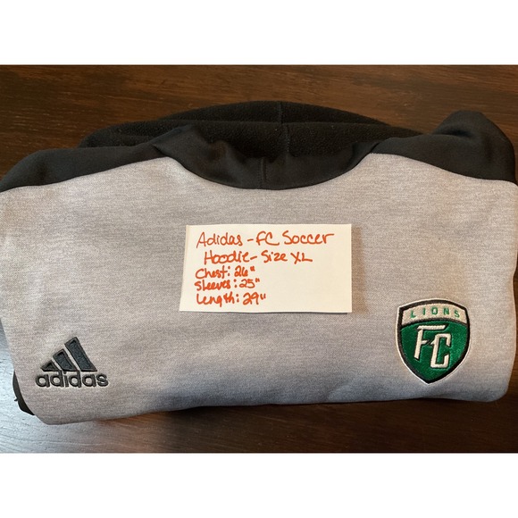 Adidas Buffington Lions FC Hoodie Sweatshirt Mens XL Extra Large Pullover - Picture 10 of 10